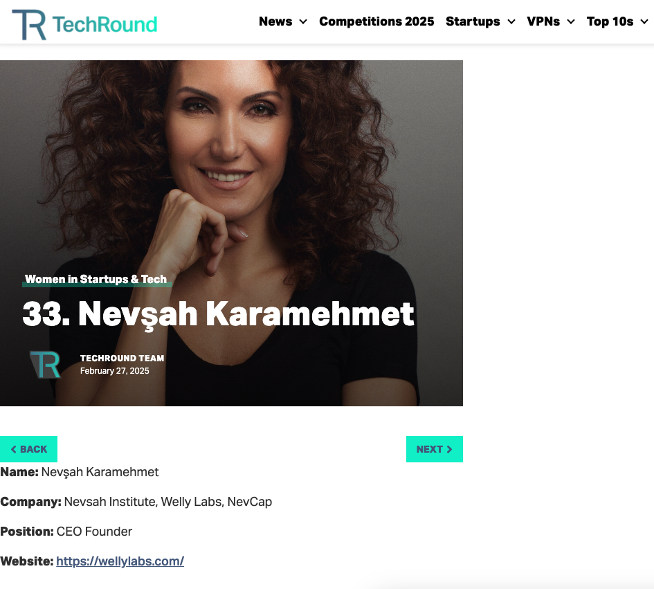 TechRound profile of Nevsah Karamehmet