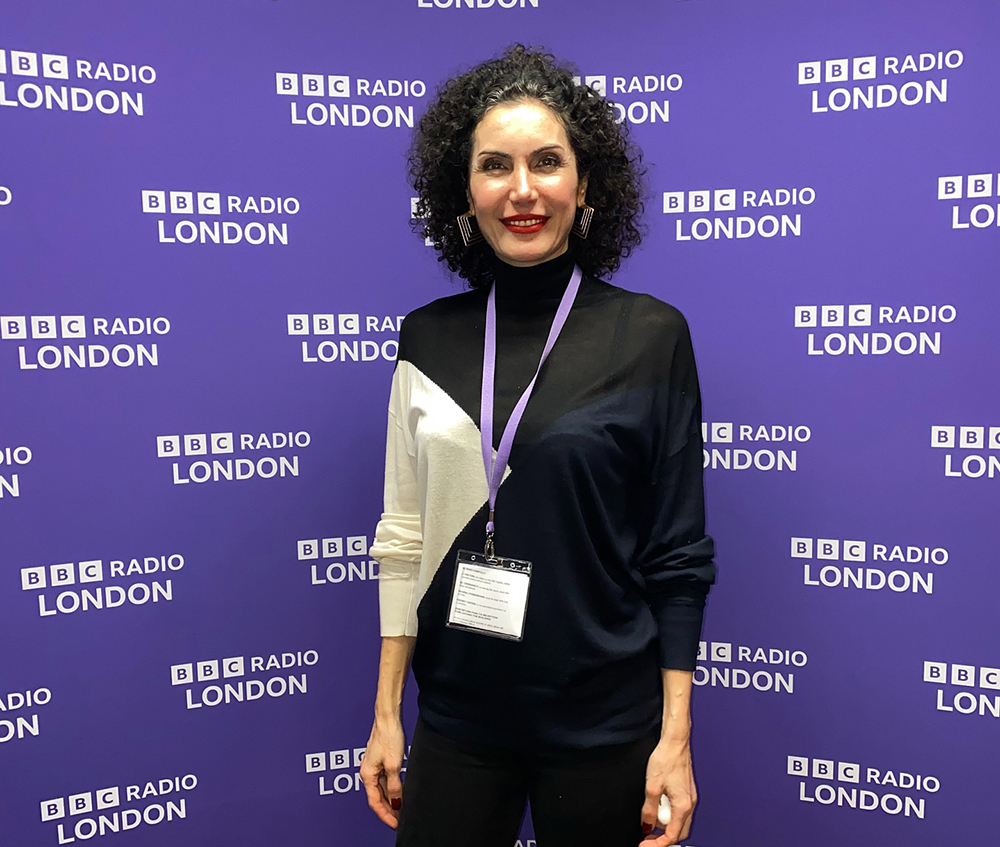 Nevsah Fidan Karamehmet during a BBC interview